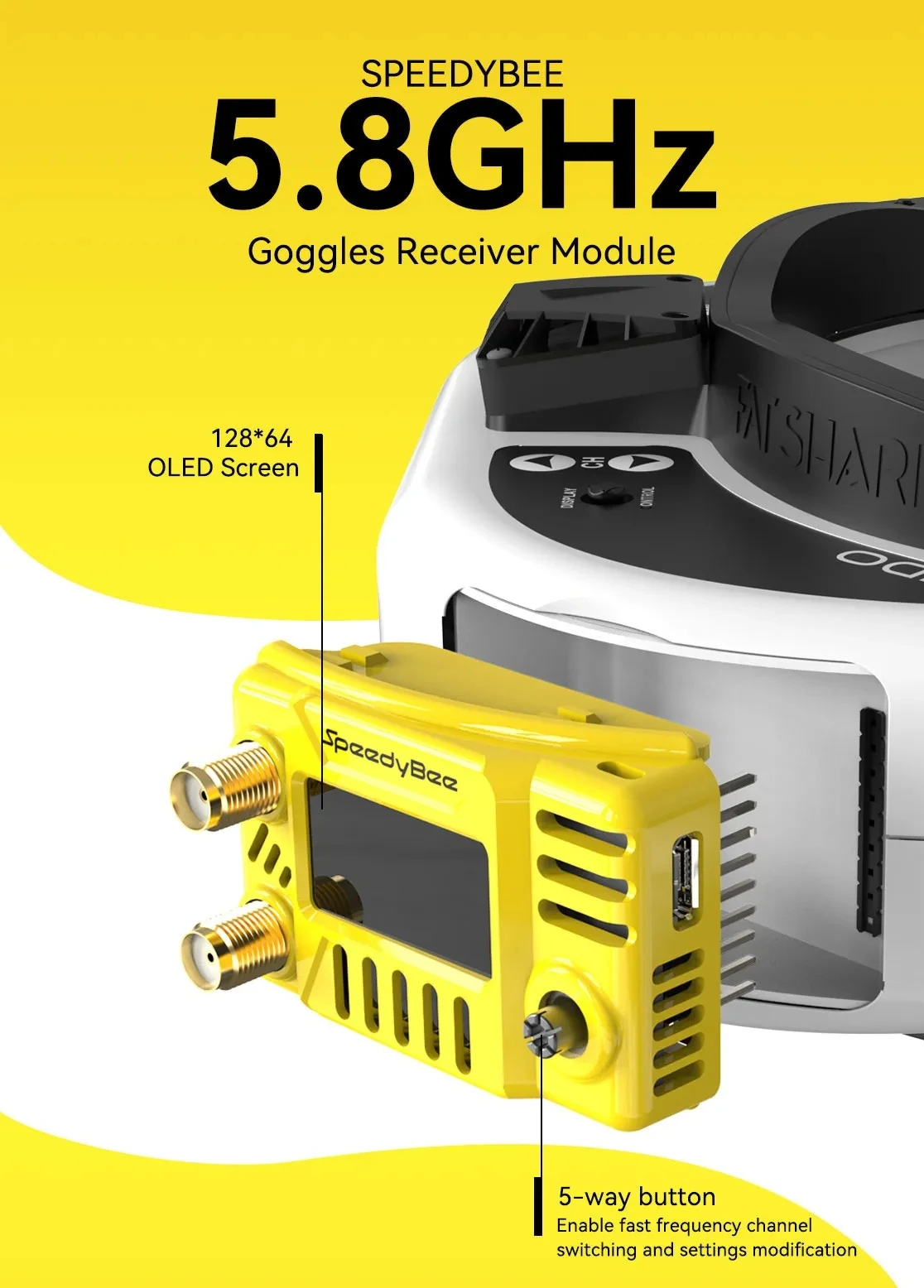 Drone Compass - وحدة نظارات FPV من SpeedyBee بتردد